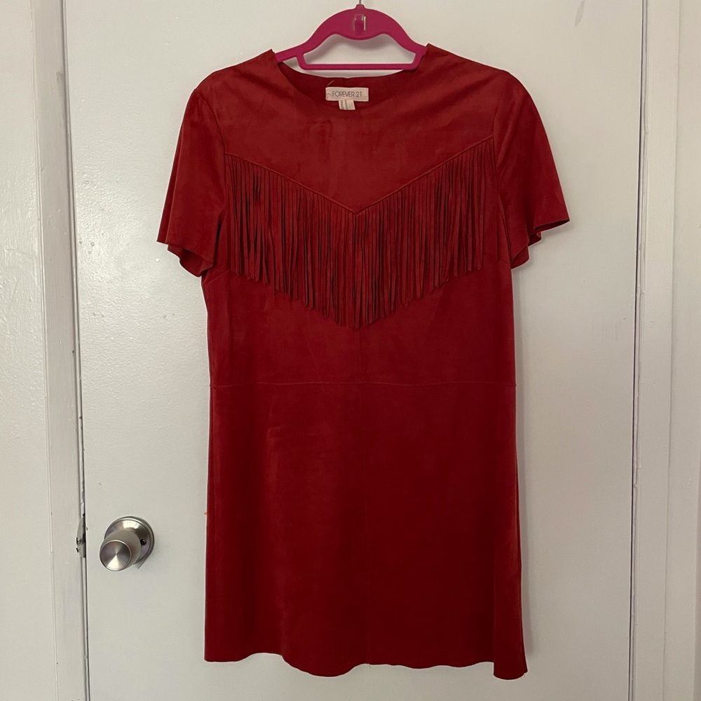 Western Suede Fringe Dress